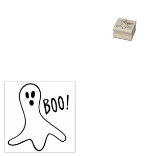 Tampons Encreurs Ghost Saying Boo Outline pour Halloween