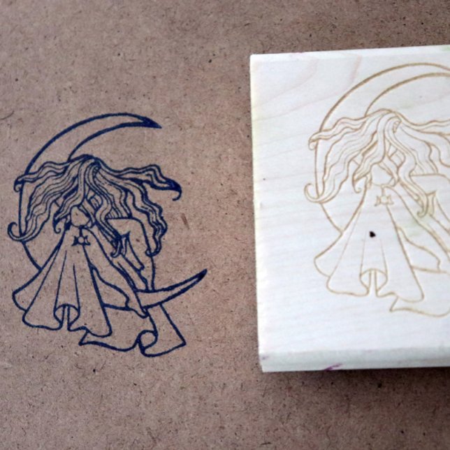 Tampons Encreurs Goddess de lune violette Wiccan Triple Moon Symbol (Créateur téléchargé)