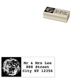 Tampons Encreurs Gold Red Dragon Phoenix Chinese Wedding Favor