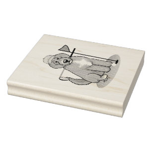 Tampons Encreurs Goldendoodle Chien Jouer Golf (rouge whmk2) Plaisi