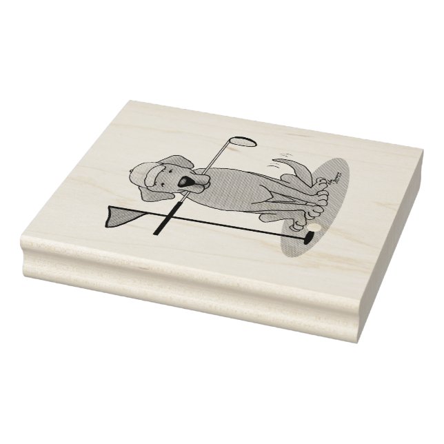 Tampons Encreurs Golf Yellow Labrador Retriever (yaourt 5) Chien -  (Tampon)