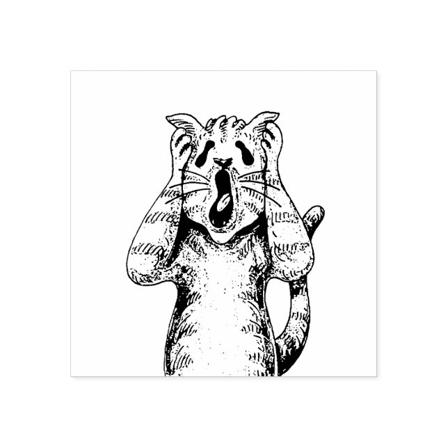 TAMPONS ENCREURS GOTH HORROR CAT DRAMA, QUELQU'UN A DÉMÉNAGÉ LITTER (Impression)