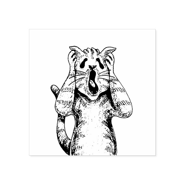 TAMPONS ENCREURS GOTH HORROR CAT DRAMA, QUELQU'UN A DÉMÉNAGÉ LITTER (Impression)