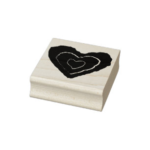 Tampons Encreurs Gothique Fondre Amour Coeur Bois Art Timbre