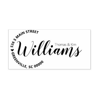 Tampons Encreurs Grand Nom Adresse circulaire Timbre en caoutchouc 