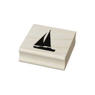Tampons Encreurs Graphisme Bateau à voile 2 pouces Timbre en caoutc