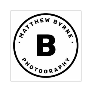 Tampons Encreurs Gras Cercle Monogramme Société Timbre En Caoutchou