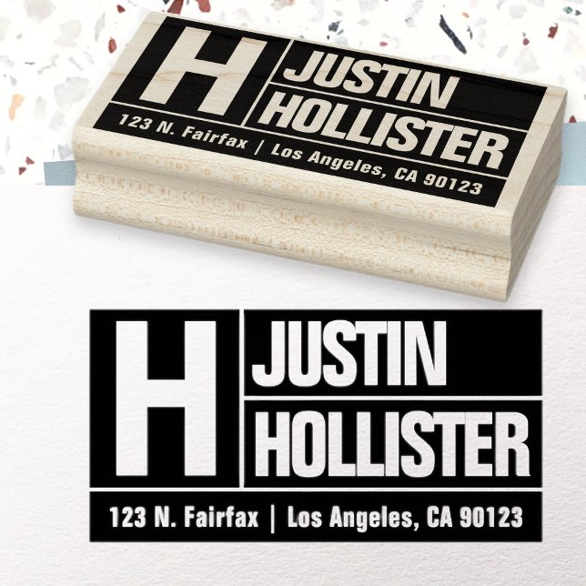 Tampons Encreurs Gras & Grandes polices modernes | Adresse de retou (Créateur téléchargé)