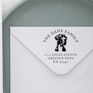 Tampons Encreurs Great Dane Dog Nom de famille Adresse de retour