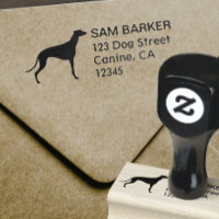 Greyhound Chig Breed Silhouette Adresse de retour