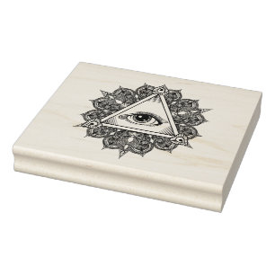 Tampons Encreurs Griffonnage de symbole de pyramide d'oeil