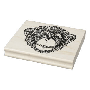 Tampons Encreurs Griffonnage d'Illustartion de singe
