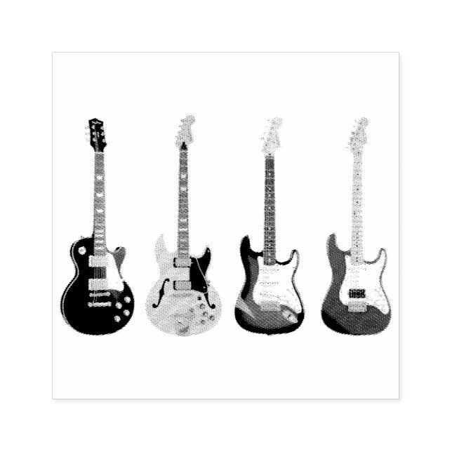 Tampons Encreurs guitares électriques (Impression)