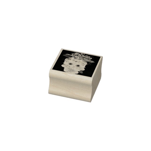 Tampons Encreurs Halloween Floral Sugar Skull (Tampon)