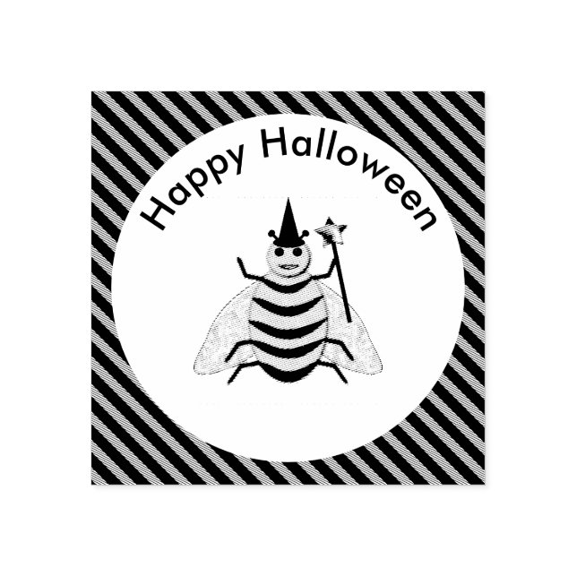 Tampons Encreurs Halloween Magic Bee Witch Orange et Black Stripes (Impression)