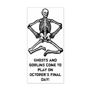 Tampons Encreurs Halloween Salutations Skeleton en caoutchouc