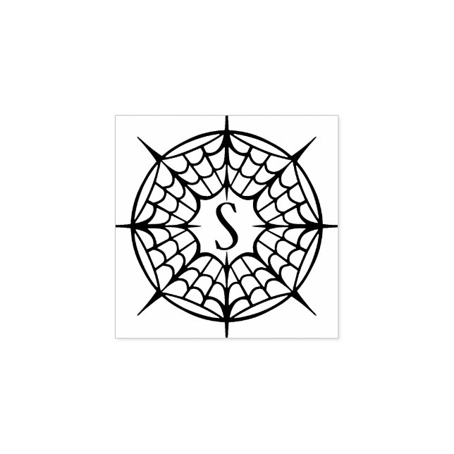 Tampons Encreurs Halloween Spiderweb Design & Monogramme (Impression)
