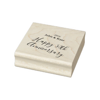 Tampons Encreurs Happy 50th anniversary purple name year simple 