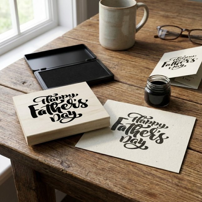 Tampons Encreurs Happy Fête des pères en caoutchouc Timbre (Happy Father's Day! Rubber Stamp)