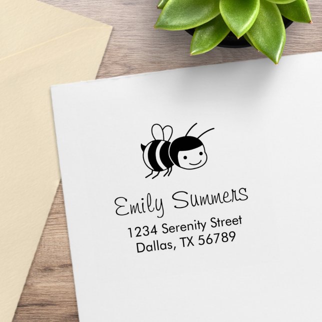Tampons Encreurs Happy Honey Bee Address (Créateur téléchargé)