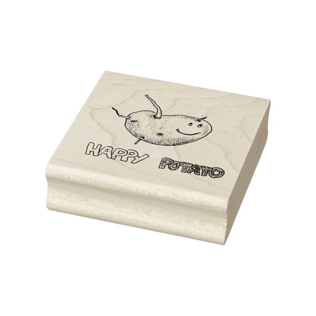 Tampons Encreurs Happy Potato Wood Art Timbre (Tampon)