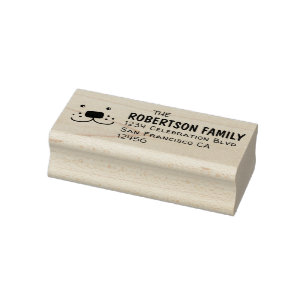 Tampons Encreurs Happy Puppy Dog Adresse de retour - Funny Pet