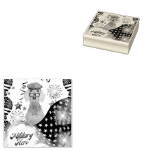 Héros militaire Weimaraner Timbre en caoutchouc