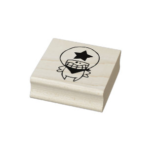 Tampons Encreurs HEUREUX MONSTER SHERIFF Wood Art Timbre