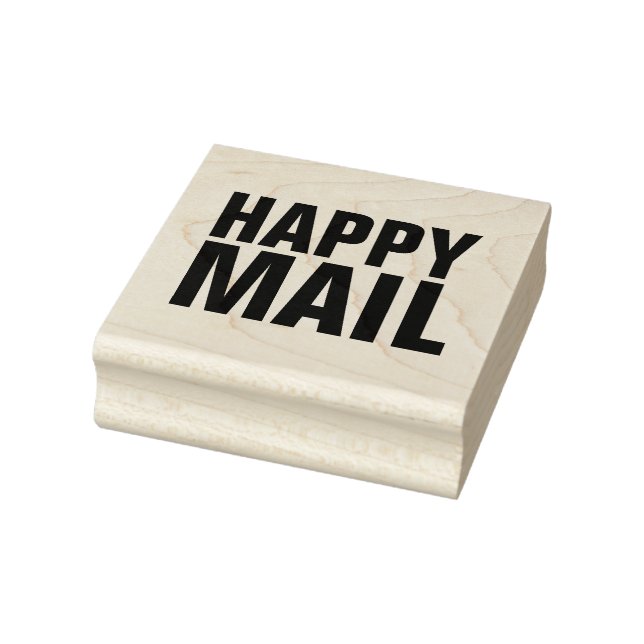 TAMPONS ENCREURS HEUREUX TIMBRE DE CAOUTCHOUC DE COURRIER (Tampon)