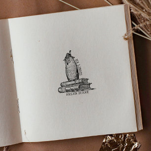 Tampons Encreurs Hiboux Ex Libris Vintage, Livre de bibliothèque pe