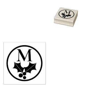 Tampons Encreurs Holly et Berries Noël Monogramme