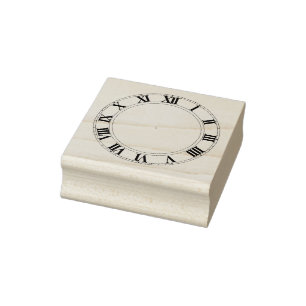 Tampons Encreurs Horloge face avec chiffres romains Timbre en caout