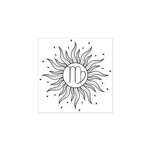 Tampons Encreurs Horoscope du Soleil Vierge (Impression)