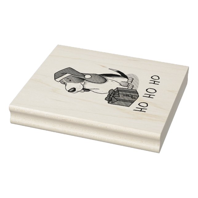 Tampons Encreurs Hound de Noël Père Noël Basset (trois couleurs 1)  (Tampon)