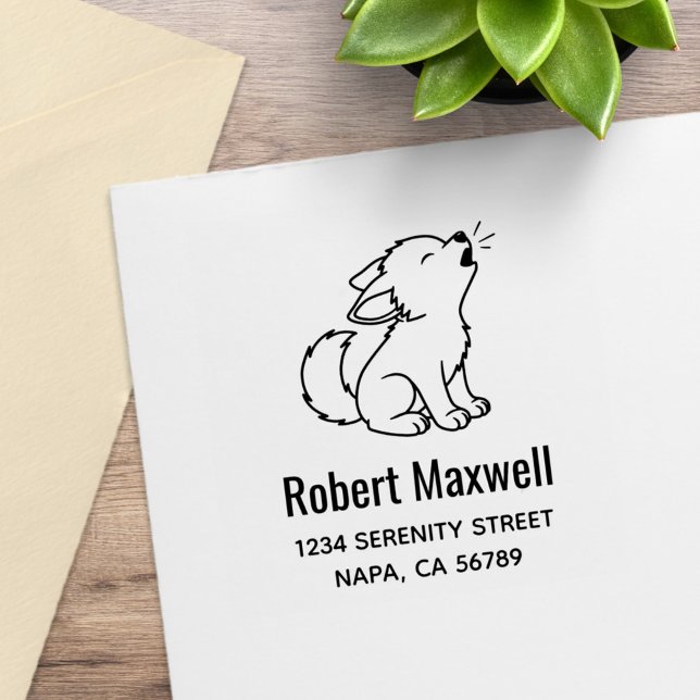 Tampons Encreurs Howling Wolf Pup Address (Créateur téléchargé)