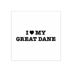 Tampons Encreurs I coeur mon timbre en bois de great dane