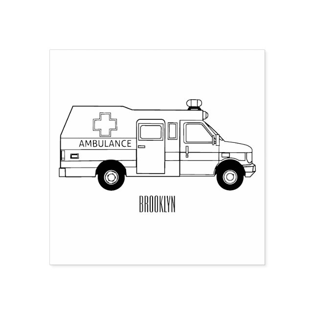 Tampons Encreurs Illustration d'ambulance (Impression)