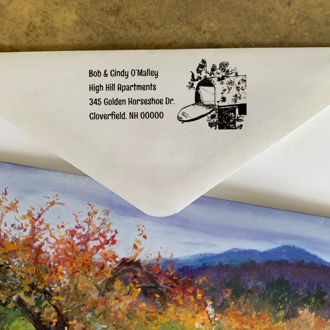 Tampons Encreurs Illustration de boîte aux lettres - Adresse de ret (Créateur téléchargé)