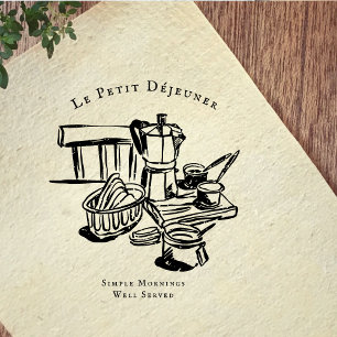 Tampons Encreurs Illustration de café petit-déjeuner vintage en cao