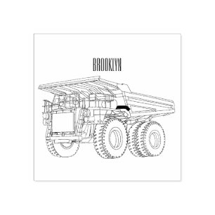 Tampons Encreurs illustration de camion à benne cartoon