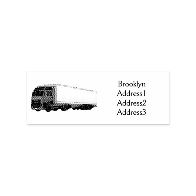 Tampons Encreurs Illustration de camion roumain (Impression)