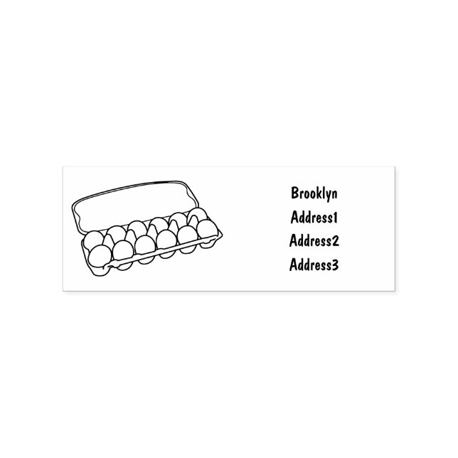 Tampons Encreurs Illustration de carton d'oeufs (Impression)