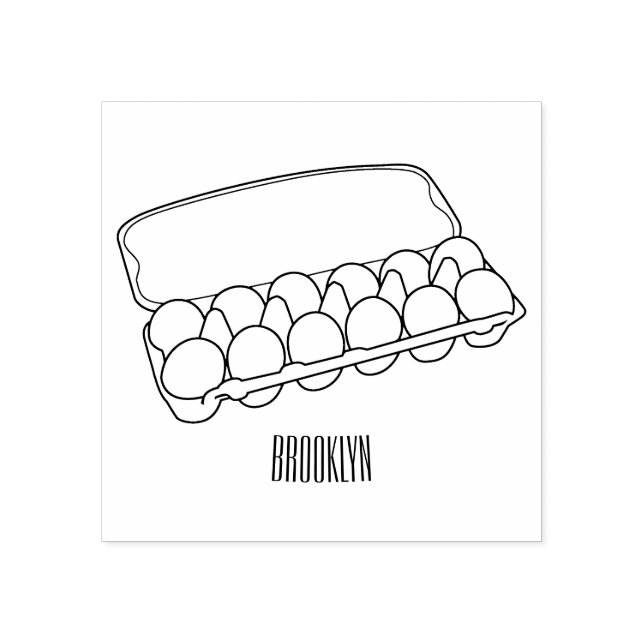 Tampons Encreurs Illustration de carton d'oeufs (Impression)