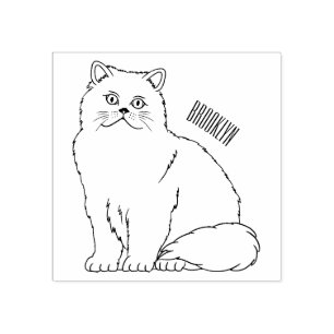 Tampons Encreurs illustration de chat persan de dessin animé 