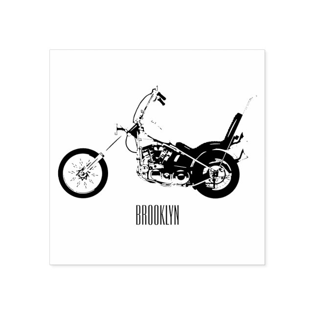 Tampons Encreurs Illustration de Chopper Motorcycle 1950 (Impression)