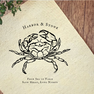 Tampons Encreurs Illustration de crabe côtier maritime