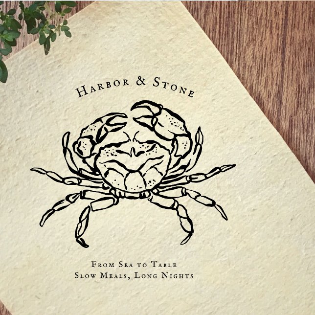 Tampons Encreurs Illustration de crabe côtier maritime (Créateur téléchargé)