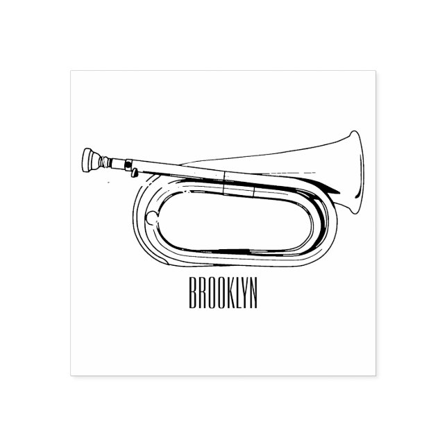 Tampons Encreurs Illustration de dessin animé Bugle (Impression)