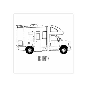 Tampons Encreurs Illustration de dessin animé Campervan