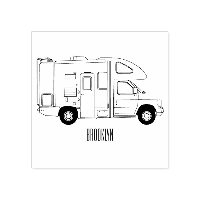 Tampons Encreurs Illustration de dessin animé Campervan (Impression)